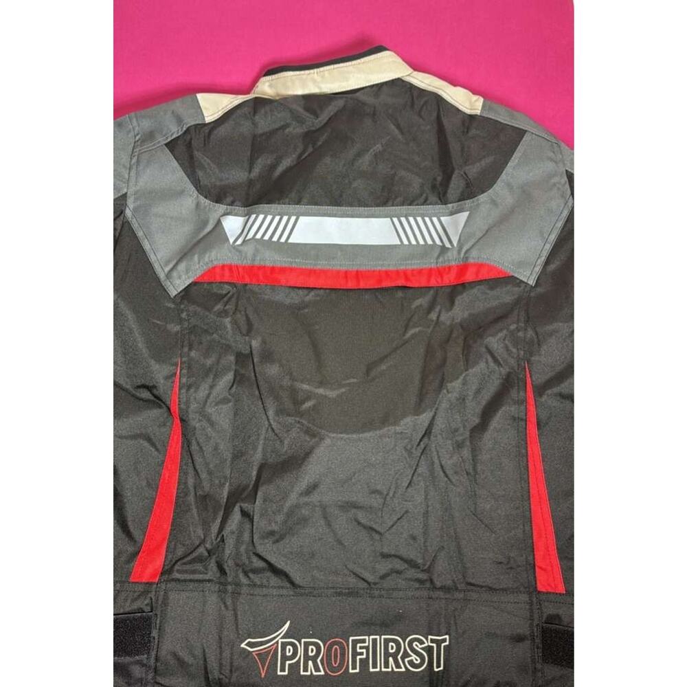 ProFirst Riding Jacket L Armor Black Gray Red Protective New - Picture 7 of 9